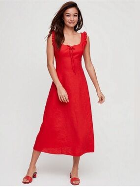 Wilfred 100% Linen Anabelle Dress in Goji Berry